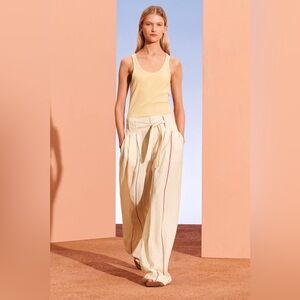 Zara SRPLS 100% Linen Wide Leg Trousers